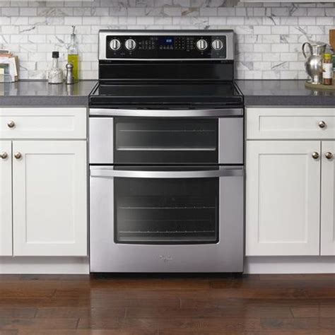 whirlpool appliance package with double wall oven
